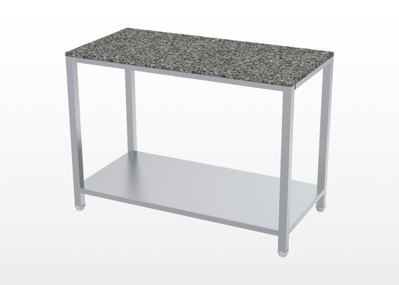 Service Table No Under Shelf